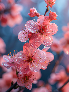 美丽的桃花背景图片