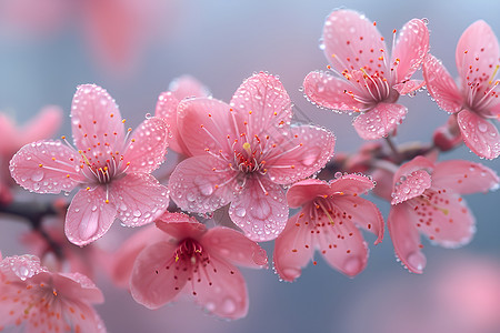 粉色美丽的花朵背景图片