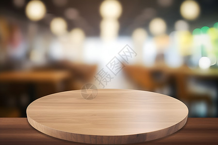 圆形方孔木质的小圆桌背景
