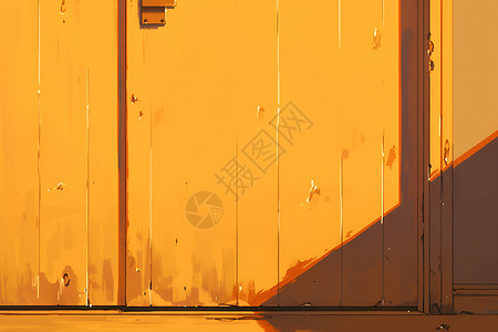 绘画的黄色大门背景图片