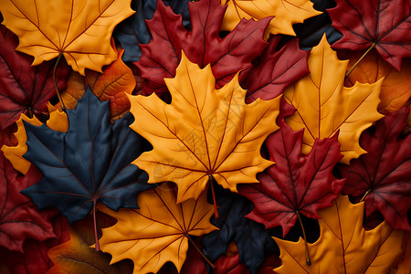 缤纷的秋叶背景图片