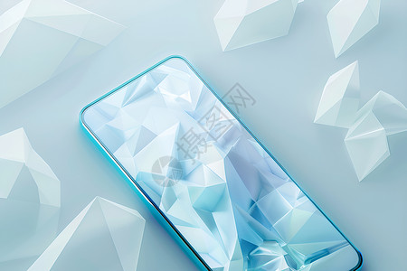一个蓝色的手机背景图片