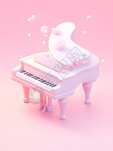 创意钢琴漂亮的钢琴插画