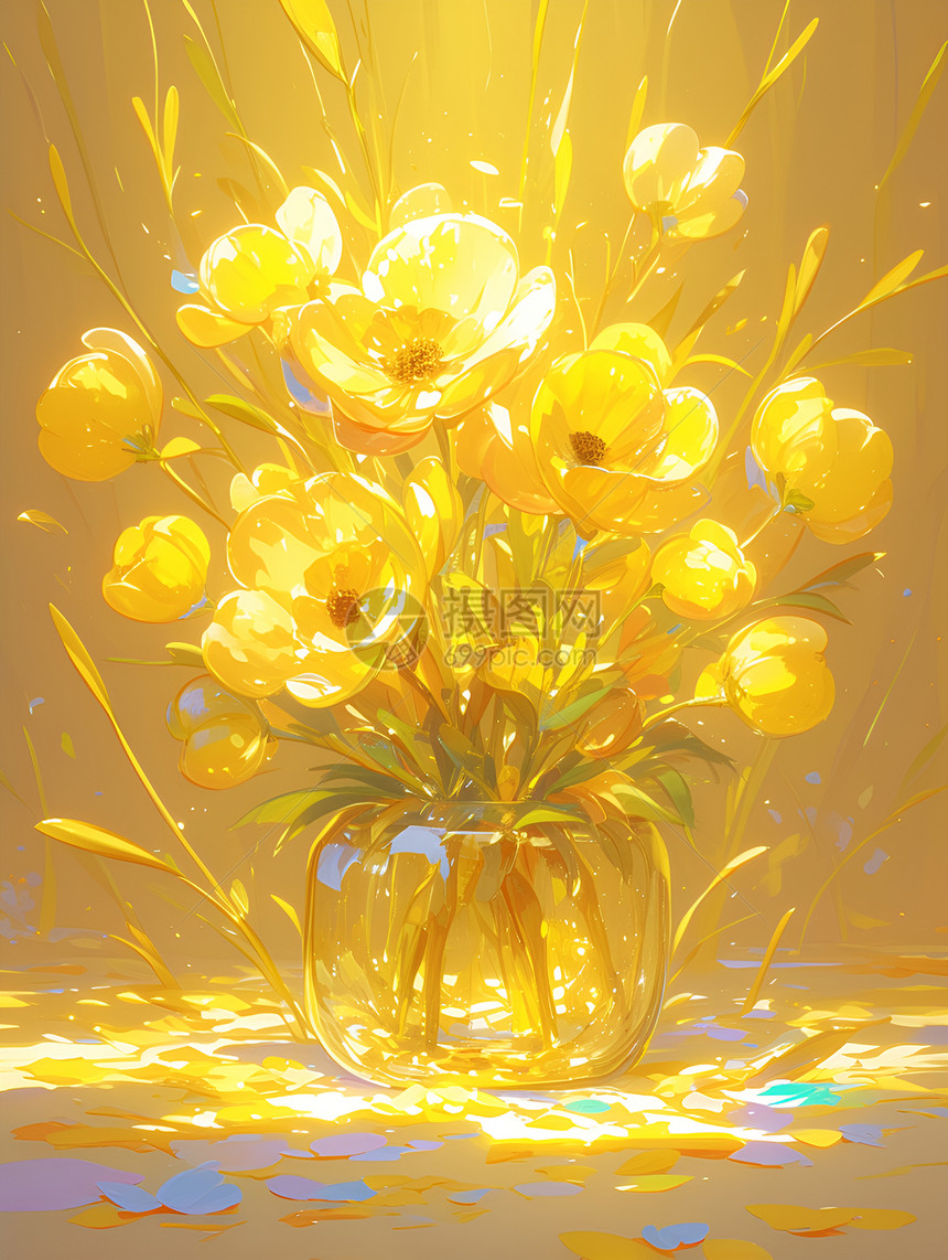 花瓶中的花朵图片