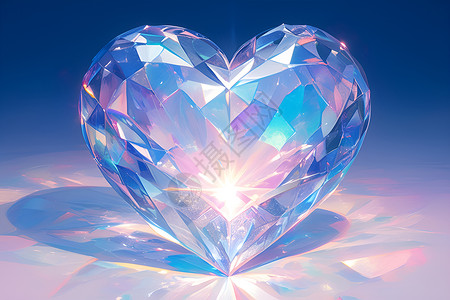 钻石爱情宝石闪耀爱的坚韧插画