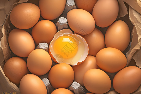 孵鸡蛋一盒鸡蛋背景