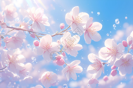 美丽的樱花海高清图片