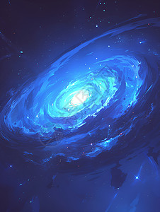 蓝色星系之旅插画