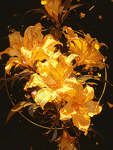 金黄色的花朵背景图片