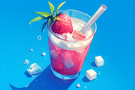 夏日清凉果汁背景图片