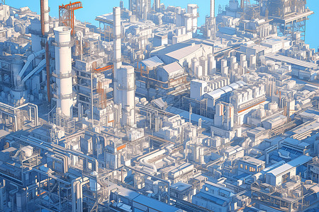 抽象工业工业城市插画插画