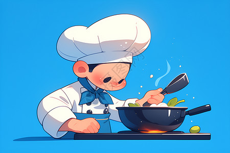 大厨卡通卡通角色厨师插画