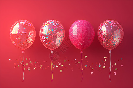 粉色背景上的气球背景图片