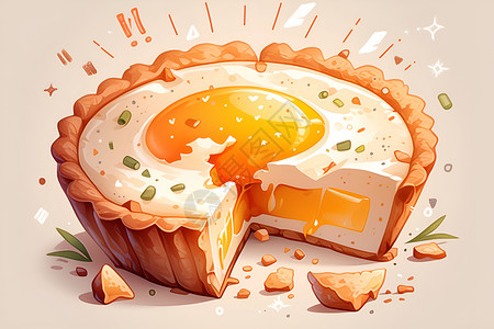 美味的蛋挞背景图片