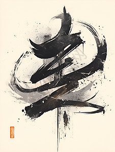 中国书法笔画背景图片