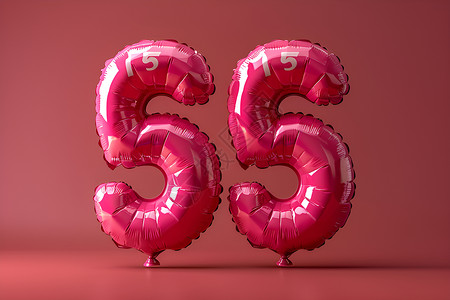 粉色气球数字背景图片