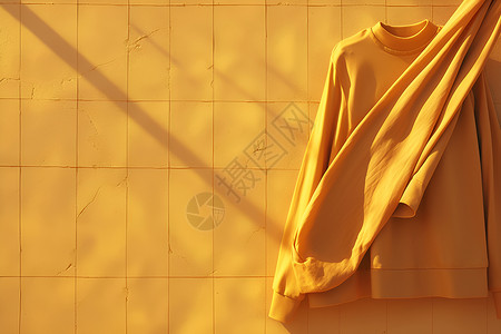挑衣服一件黄色的衣服插画