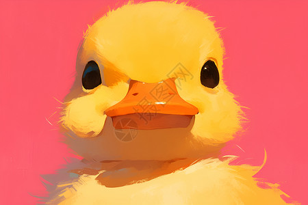 小黄鸭的微笑背景图片