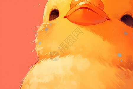 嫩黄的小鸟背景图片