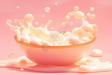 液体奶香醇的牛奶插画