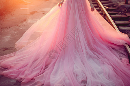 粉裙子粉色的婚纱背景
