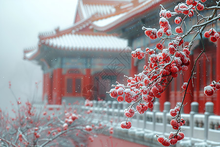 寒风呼啸寒风凛凛中的梅花背景