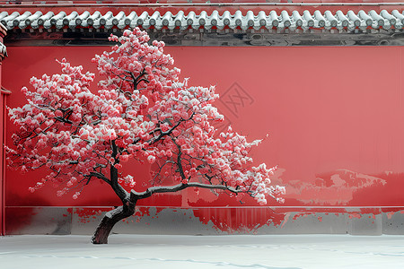 漂亮的梅花树背景图片