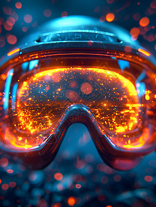 VR电商闪烁的眼镜设计图片
