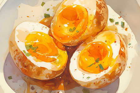 美味的蛋制料理背景图片