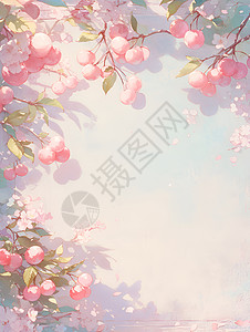 樱花盛放的美丽背景图片