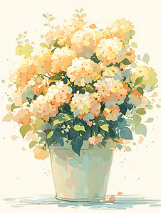 展示的花朵插画背景图片