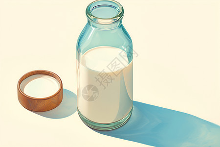 杯装牛奶装牛奶的杯子插画