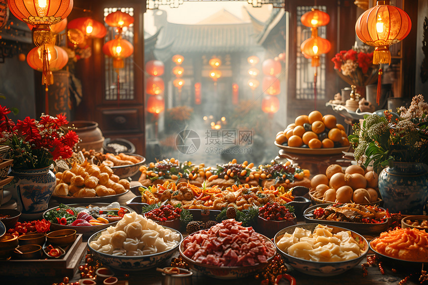 春节的年夜饭图片