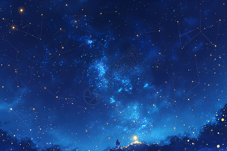 夜晚的星空背景图片
