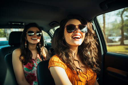 驾驶旅行自驾旅行的青年女性背景