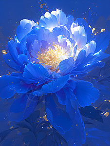 绽放的蓝色鲜花背景图片