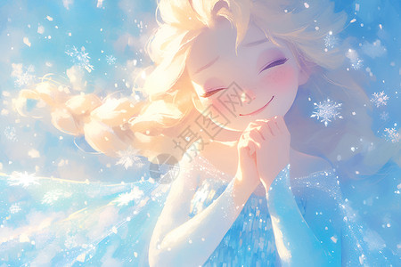 雪之女王美丽的冰雪女王插画