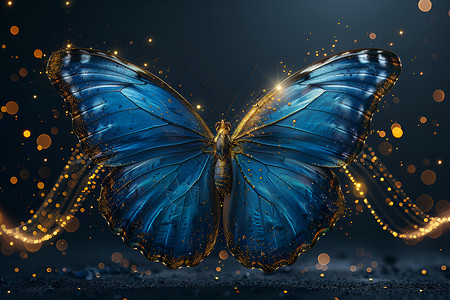 飞舞的蓝色蝴蝶背景图片