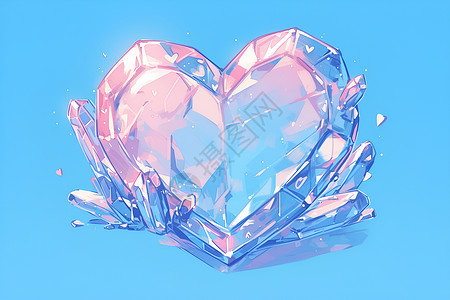 水晶之心水晶钻石心高清图片