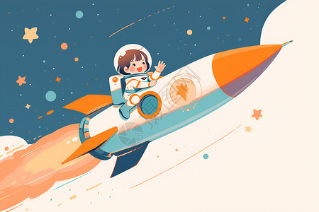 太空漫游的女孩背景图片