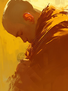 禅意宁静的僧侣背景图片