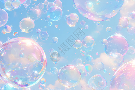 彩色美丽漂浮点点免费下载漂浮的彩色泡泡插画