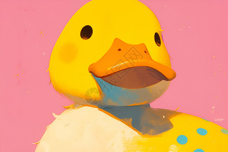 一只小黄鸭背景图片