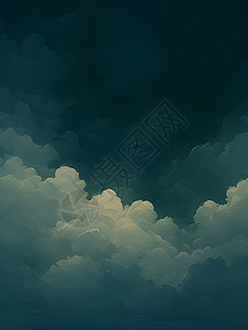 展示的乌云插画背景图片