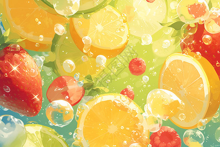 可口的水果水果爆炸素材高清图片