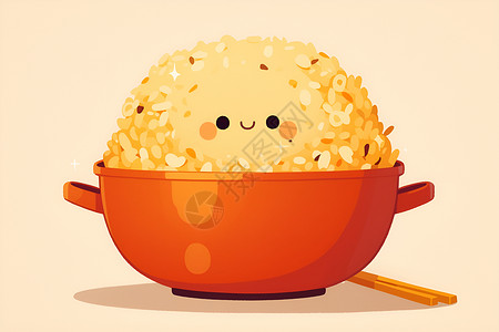 可爱的米饭小人背景图片