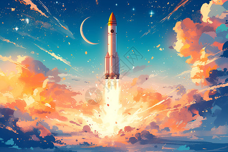 火箭发射背景图片