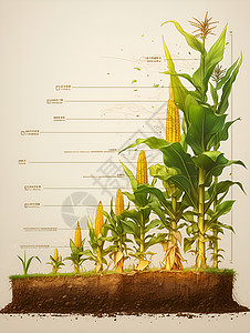 生长的玉米背景图片