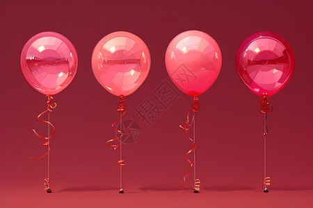 粉色的气球背景图片