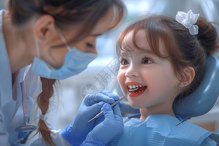 儿童就诊牙科背景图片